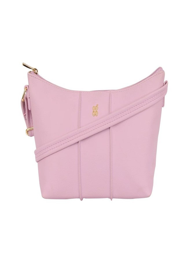 Baggit Women Pink Hobo Sling Bag Small Size | Ladies Stylish Casual Cross Body Purse Handbag - Image 1